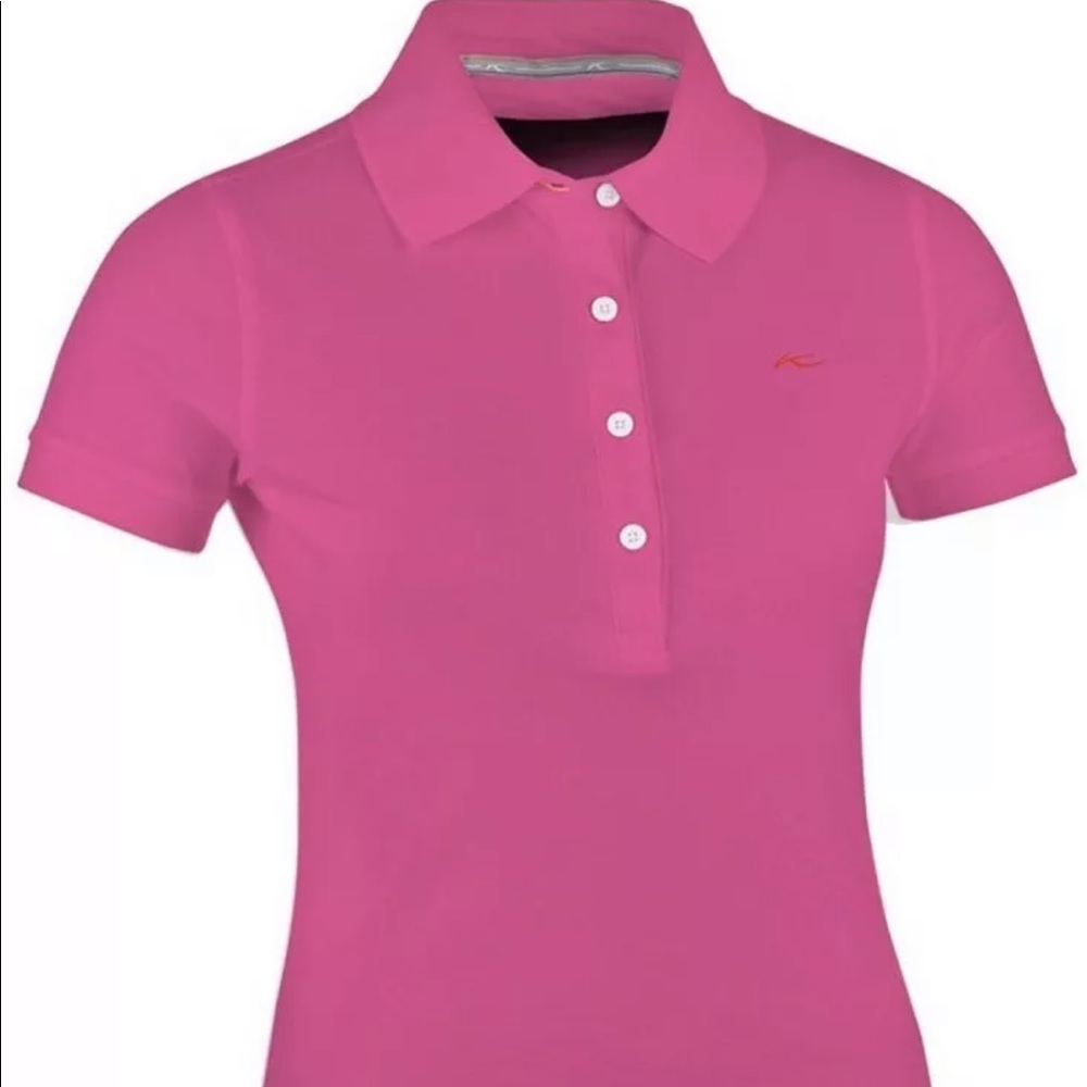 Kjus Technical Golf Polo Size Small Pink NEW